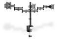 Stojak biurkowy potrójny (zacisk) 3xLCD max. 27"max. 8kg uchylno-obrotowy 360° (PIVOT) - 2255749