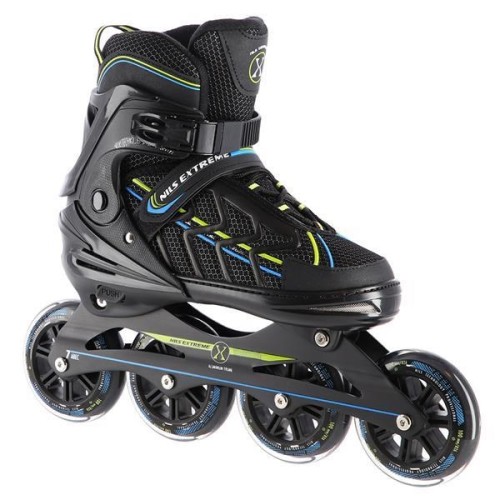 Łyżworolki NILS Extreme NA1128 czarno-limonkowe rozm. L (39-42) - 2172408