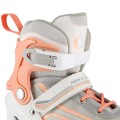 ŁYŻWOROLKI NILS EXTREME NH18190 2W1 BIAŁO-RÓŻOWE ROZM. M (34-38) Z WYMIENNĄ PŁOZĄ HOKEJOWĄ - 2172453
