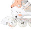 ŁYŻWOROLKI NILS EXTREME NH18190 2W1 BIAŁO-RÓŻOWE ROZM. M (34-38) Z WYMIENNĄ PŁOZĄ HOKEJOWĄ - 2172451
