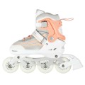 ŁYŻWOROLKI NILS EXTREME NH18190 2W1 BIAŁO-RÓŻOWE ROZM. S (29-33) Z WYMIENNĄ PŁOZĄ HOKEJOWĄ - 2172522