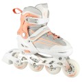 ŁYŻWOROLKI NILS EXTREME NH18190 2W1 BIAŁO-RÓŻOWE ROZM. S (29-33) Z WYMIENNĄ PŁOZĄ HOKEJOWĄ - 2172520