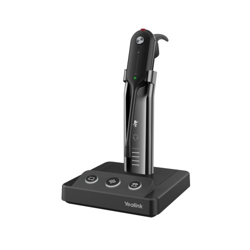 Yealink WH63 UC Zestaw słuchawkowy Bezprzewodowy Nauszny, Opaska na głowę, Douszny Biuro/centrum telefoniczne Micro-USB Podstawka do ładowania Czarny - 2347300