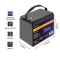QOLTEC AKUMULATOR LIFEPO4 LITOWO-ŻELAZOWO-FOSFORANOWY | 12.8V | 150AH | 1920WH | BMS - 1670956