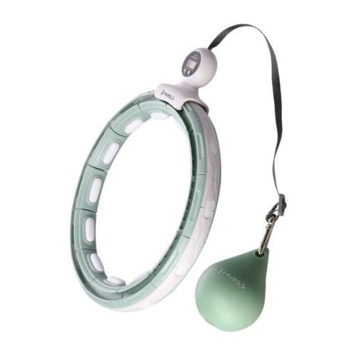 Hula Hop HMS HHM15 z magnesem i obciążeniem zielony + licznik - 1498684