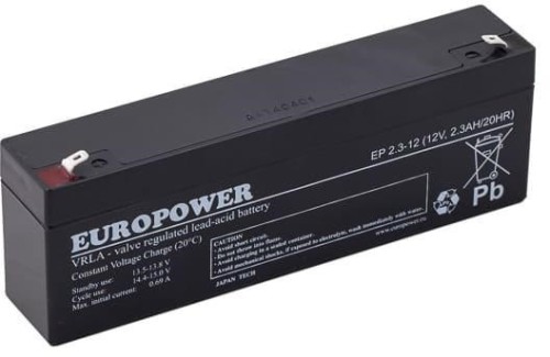 Akumulator AGM EUROPOWER serii EP 12V 2.3Ah (Żywotność 6-9 lat) - 2328821