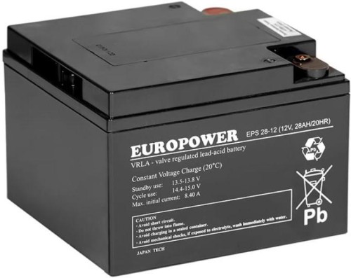 Akumulator AGM EUROPOWER serii EPS 12V 28Ah (Żywotność 8-12 lat) - 2347749