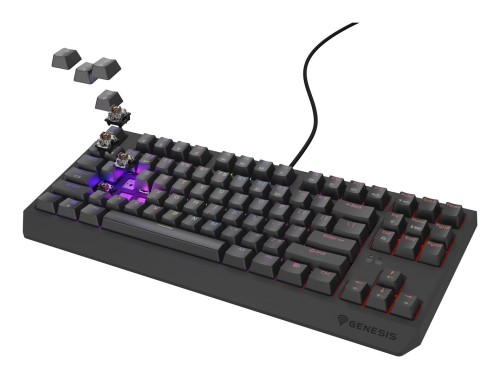 GENESIS Thor 230 TKL klawiatura Gaming USB QWERTY US English Czarny - 2210386