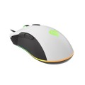 Mysz przewodowa Genesis Krypton 290 optyczna gamingowa 6400DPI biała RGB - 1911572