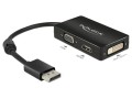DeLOCK 0.16m DisplayPort/VGA+HDMI+DVI 0,16 m VGA (D-Sub)+ HDMI + DVI Czarny - 1898133