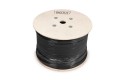 Digitus Kabel instalacyjny zewnętrzny suchy kat.7, S/FTP, AWG 23/1, PE, 1000m, czarny, szpula - 2418292