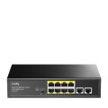 Cudy FS1010P łącza sieciowe Fast Ethernet (10/100) Obsługa PoE Czarny - 1741993