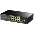 Cudy FS1010P łącza sieciowe Fast Ethernet (10/100) Obsługa PoE Czarny - 2418446