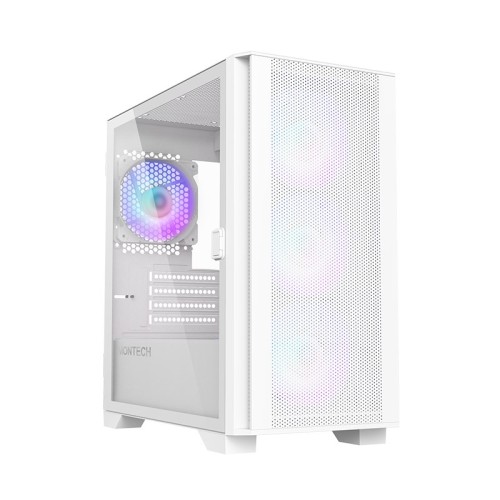 Montech AIR 100 ARGB, Micro-ATX, szkło hartowane - białe - 1977163