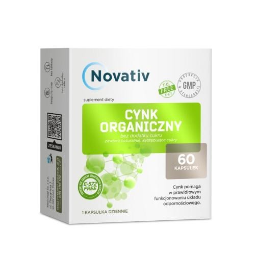Novativ Cynk organiczny 60 kaps. - 2421549