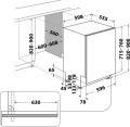 Zmywarka Whirlpool | WH8IPB14AM6L0 | Wbudowany | Szerokość 59,8 cm | Liczba kompletów naczyń 14 | Liczba programów 10 | Klasa efektywności energetycznej B - 2244794