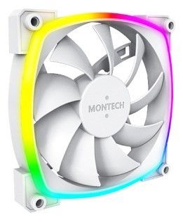 Wentylator Montech AX120 PWM ARGB, 3 szt., Biały - 120mm - 2417160