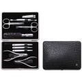 ZESTAW DO MANICURE Zwilling Classic Inox – skórzane etui, 10 elementów - Czarny - 2056764