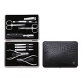 ZESTAW DO MANICURE Zwilling Classic Inox – skórzane etui, 10 elementów - Czarny - 2418698