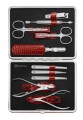 Zestaw do manicure Zwilling Classic Inox – skórzane etui, 10 elementów - Czerwony - 2136895