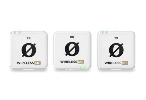 RODE Wireless ME Dual White - kompaktowy bezprzewodowy system mikrofonowy z dwoma nadajnikami do nagrywania dwukanałowego - 2369653