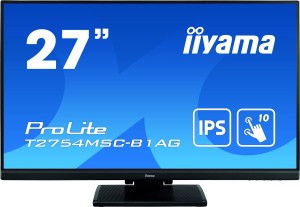 iiyama ProLite T2754MSC-B1AG monitor komputerowy 68,6 cm (27") 1920 x 1080 px Full HD LED Ekran dotykowy Przeznaczony dla wielu użytkowników Czarny