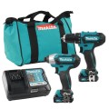 MAKITA CLX224X zestaw narzędzi akumulatorowych COMBO DF333D wiertarko-wkrętarka 30Nm + TD110D zakrętarka udarowa 110Nm 1/4 CXT 12V 2x 1,5Ah walizka - 2405218