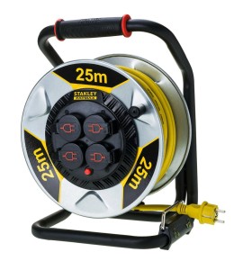 STANLEY-PRZEDŁUŻACZ BĘBNOWY  25m  3x1,5mm 16A IP44