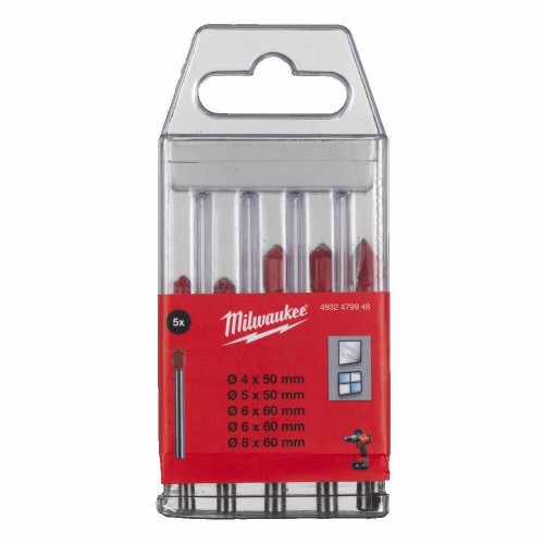 MILWAUKEE WIERTŁO DO SZKŁA ZESTAW 5szt. - 2420779