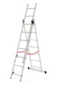 AWTOOLS drabina aluminiowa BASIC 3x6 STOPNI 150kg - 2420831