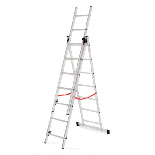AWTOOLS drabina aluminiowa BASIC 3x6 STOPNI 150kg - 2420831