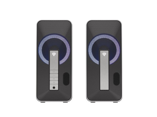 GENESIS Helium 100 BT RGB zestaw głośników 10 W PC/Laptop Czarny, Srebrny 2.0 kan. Bluetooth - 2318646