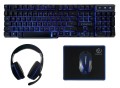 Zestaw przewodowy klawiatura + mysz + pad + słuchawki Rebeltec SHERMAN Gaming USB czarny podświetlany - 2421976