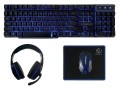 Zestaw przewodowy klawiatura + mysz + pad + słuchawki Rebeltec SHERMAN Gaming USB czarny podświetlany - 2421969