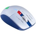 Mysz bezprzewodowa Defender TISA GM-126 optyczna 1600dpi 2.4 GHz + Bluetooth biało-niebieska RGB AKUMULATOR 6 przycisków Gaming - 2422110