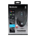 Mysz bezprzewodowa Defender THUNDER GM-213 optyczna 1600dpi czarna RGB AKUMULATOR 8 przycisków Gaming - 2422113