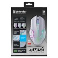 Mysz bezprzewodowa Defender KATANA GM-511 optyczna 3200dpi biała RGB AKUMULATOR 7 przycisków Gaming bezklikowa silent - 2422121