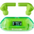 Słuchawki z mikrofonem Defender TWINS 916 bezprzewodowe Bluetooth zielone - 2422199