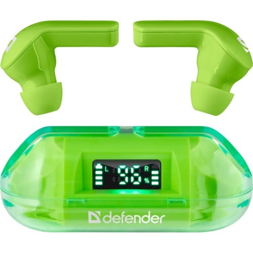 Słuchawki z mikrofonem Defender TWINS 916 bezprzewodowe Bluetooth zielone - 2422199
