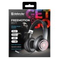 Słuchawki z mikrofonem Defender FREEMOTION B571 bezprzewodowe Bluetooth podświetlane + MP3 Player + mikrofon, czarne - 2422218