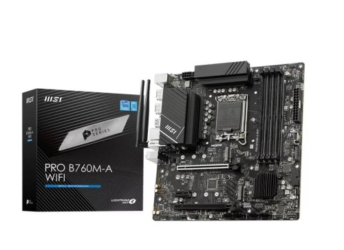 Płyta MSI PRO B760M-A WIFI /B760/DDR5/SATA3/M.2/USB3.2/WiFi/BT/PCIe4.0/s.1700/ATX - 1997350