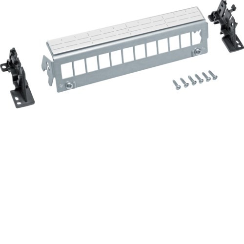 Hager Patch Panel 12M Keystone, bez modułów, szyna TS lub płyta montażowa - 1930775