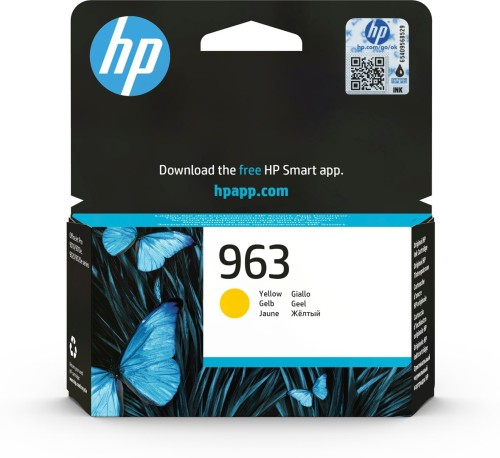 HP 963 oryginalny wkład atramentowy żółty - 1934375