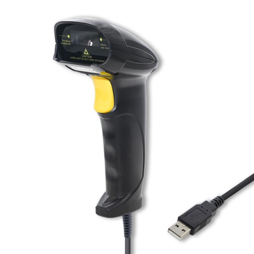 Czytnik kodów kreskowych Qoltec laserowy 1D | USB | Czarny - 1935934