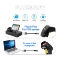 Czytnik kodów kreskowych Qoltec laserowy 1D | USB | Czarny - 2424710