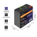 Akumulator LiFePO4 Qoltec Litowo-Żelazowo-Fosforanowy | 12.8V | 24Ah | 307.2Wh | BMS - 2425076