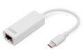 Karta sieciowa DIGITUS przewodowa USB 3.0 Typ C do Gigabit Ethernet 10/100/1000Mbps - 2428278