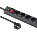 Qoltec Aluminiowa Listwa zasilająca PDU do  RACK | 16A |  16 x SCHUKO| Pionowa | 1.8m - 2429424