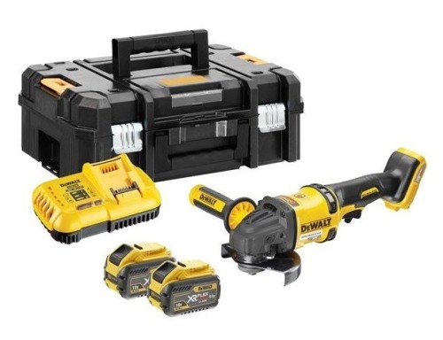 Szlifierka kątowa DEWALT DCG418X2-QW akumulatorowa bezszczotkowa 125mm 54V FV 2x9Ah Czarny, Żółty - 1918485