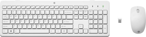 Zestaw klawiatura + mysz HP 230 Wireless Mouse and Keyboard Combo bezprzewodowe białe 3L1F0AA - 1978056
